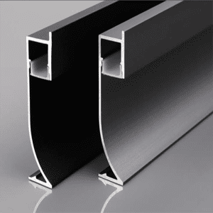 Korix Radius Skirting Profile with smooth curved architectural design