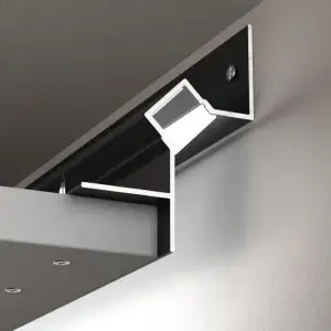 Korix LED Shadow Cove Ceiling Profile with concealed indirect linear lighting