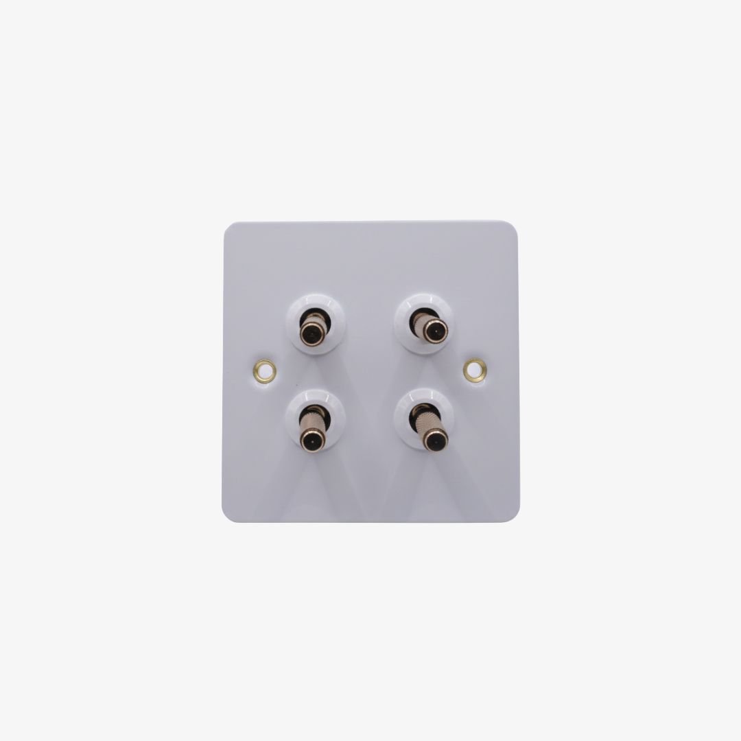 Titanium Silver 4-Gang Toggle Light Switch