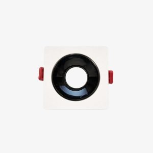 Axis Square Frame recessed GU10 lighting frame with deep black inner cone