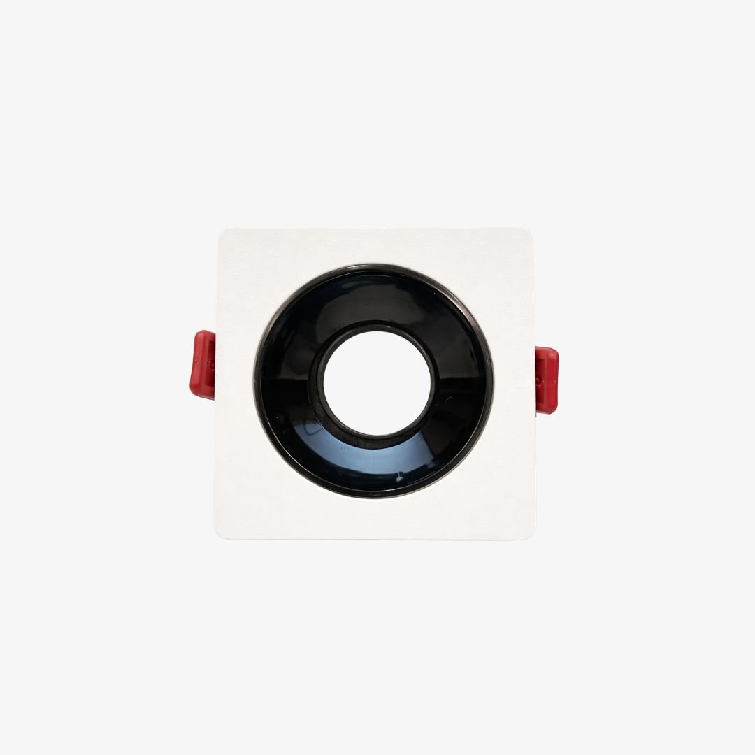 Axis Square Frame recessed GU10 lighting frame with deep black inner cone