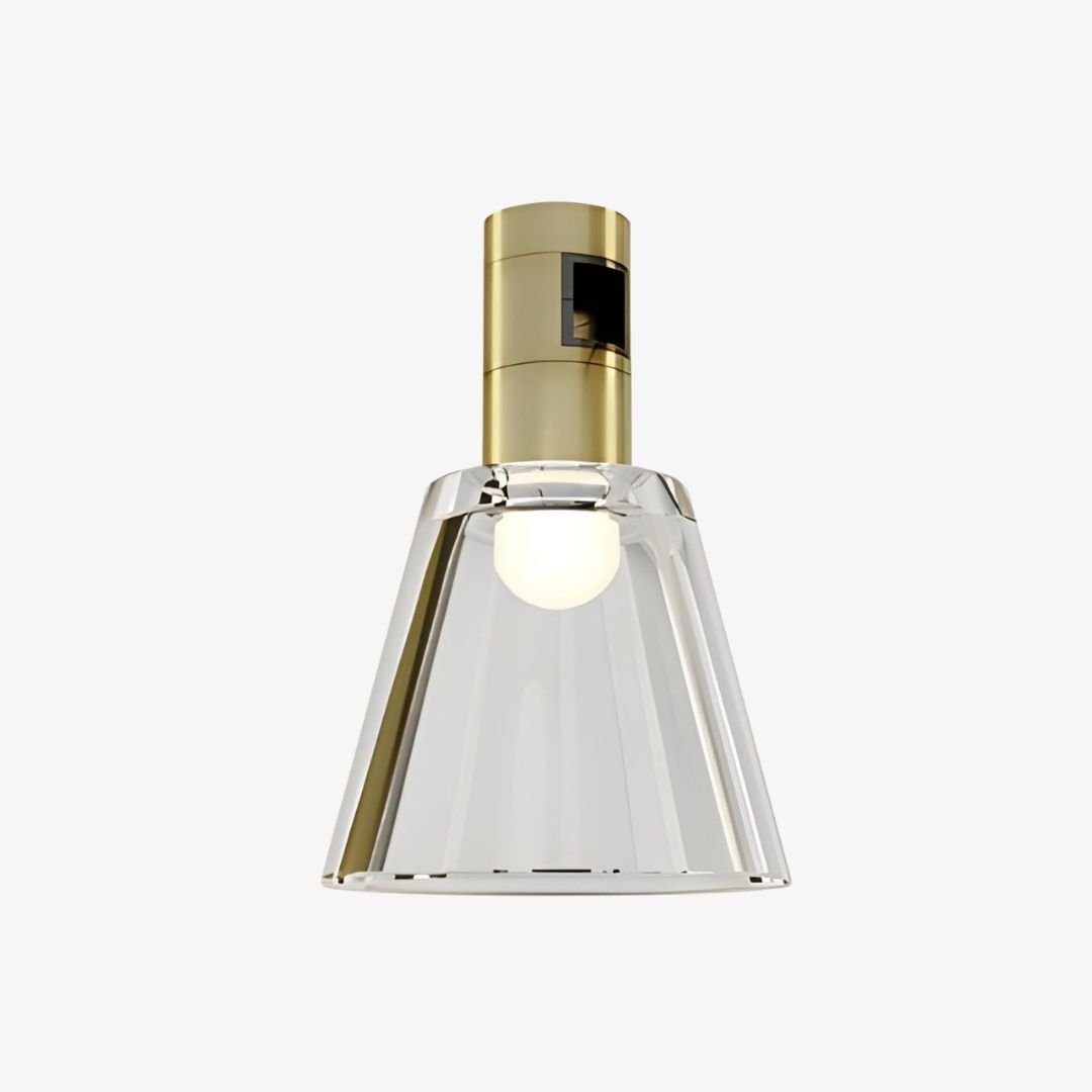 Clear Cone Magnetic Light with brass body for DC24V magnetic track lighting