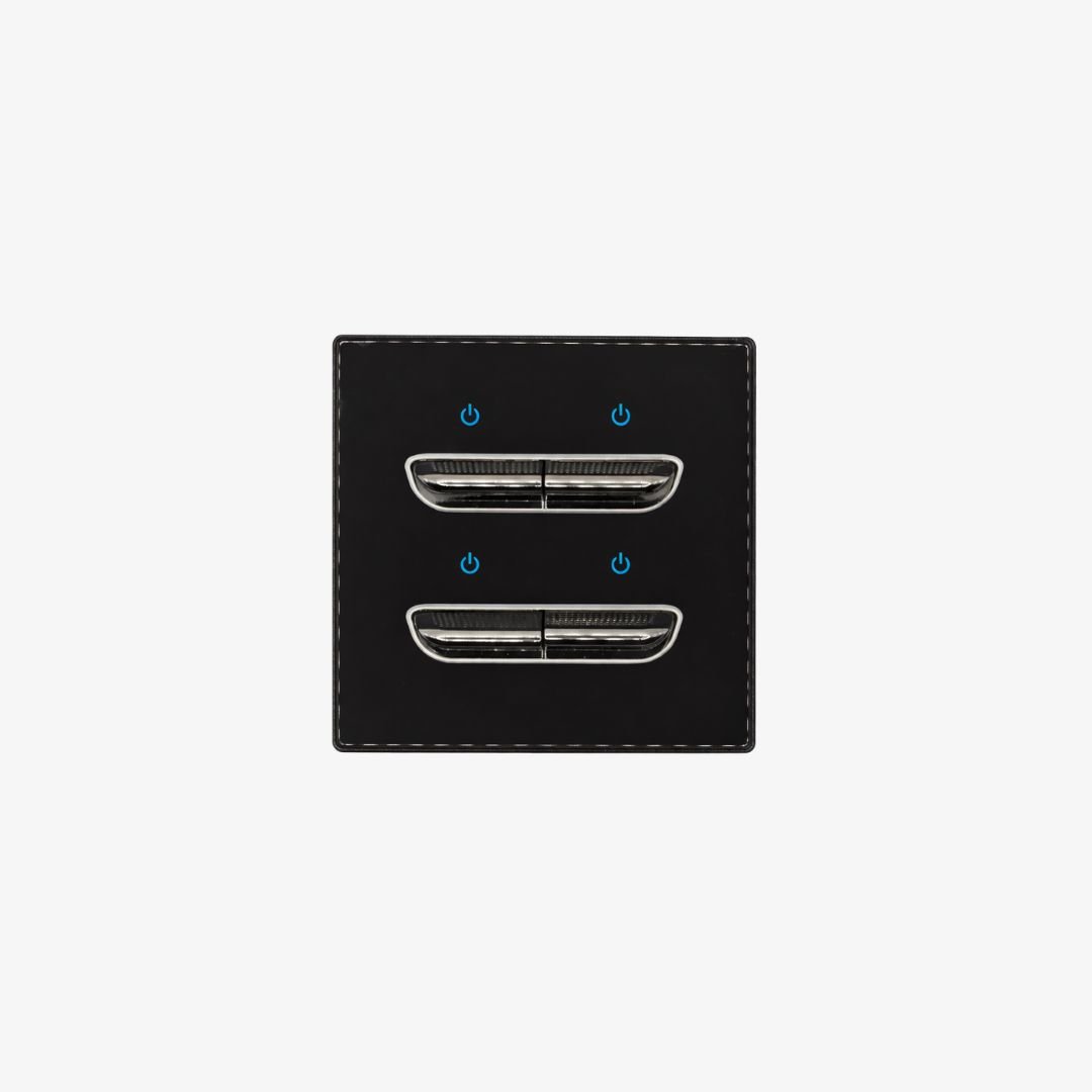 Onyx Matte 4-Gang Soft-Touch Light Switch