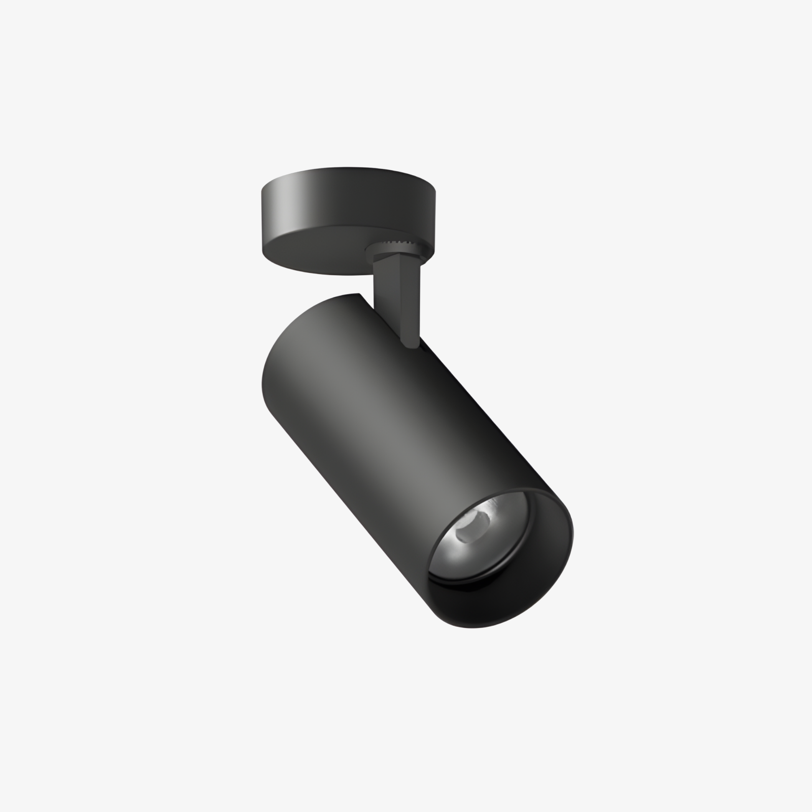 Korix LINEA Focus Surface adjustable spotlight with cylindrical black body