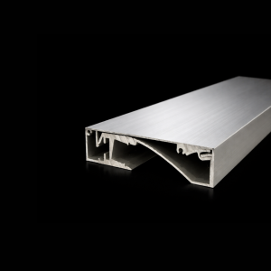 Korix Double Arc Skirting Profile with wide aluminum architectural design