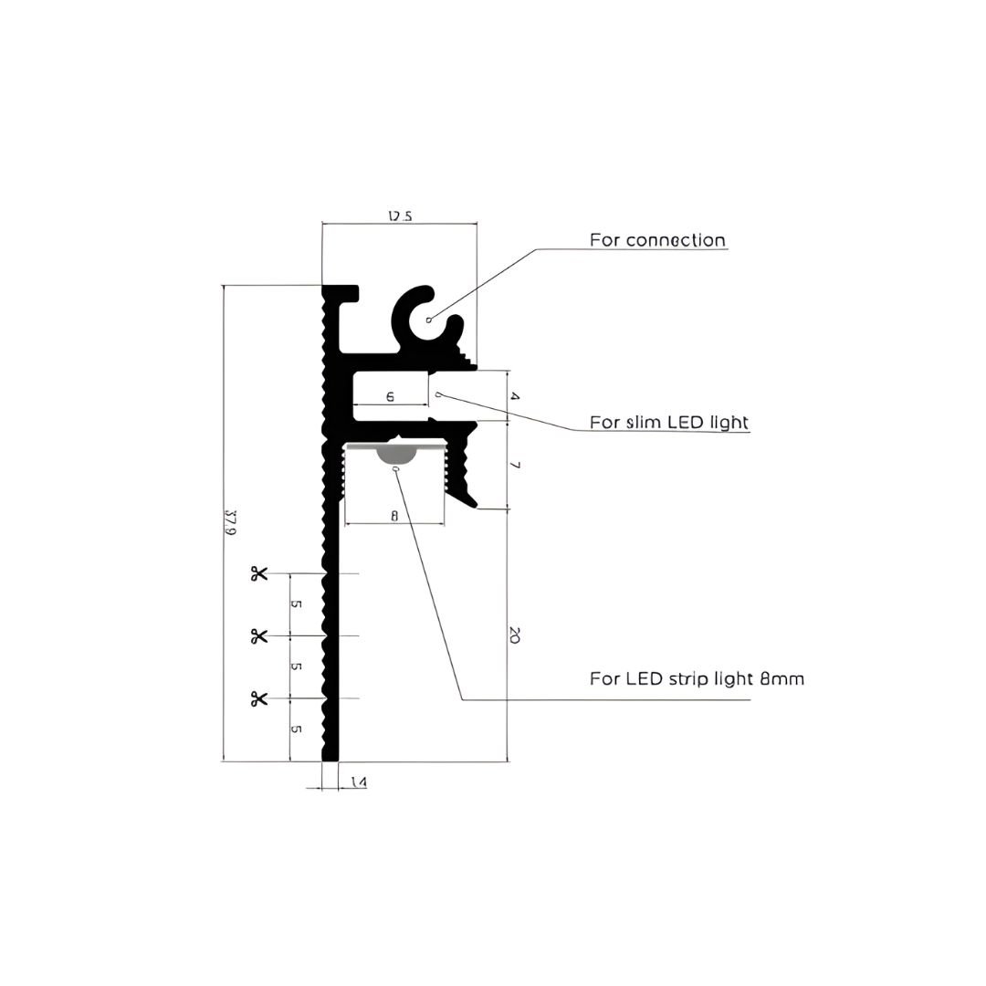 korix Ceiling Expansion Joint Profile - Image 2
