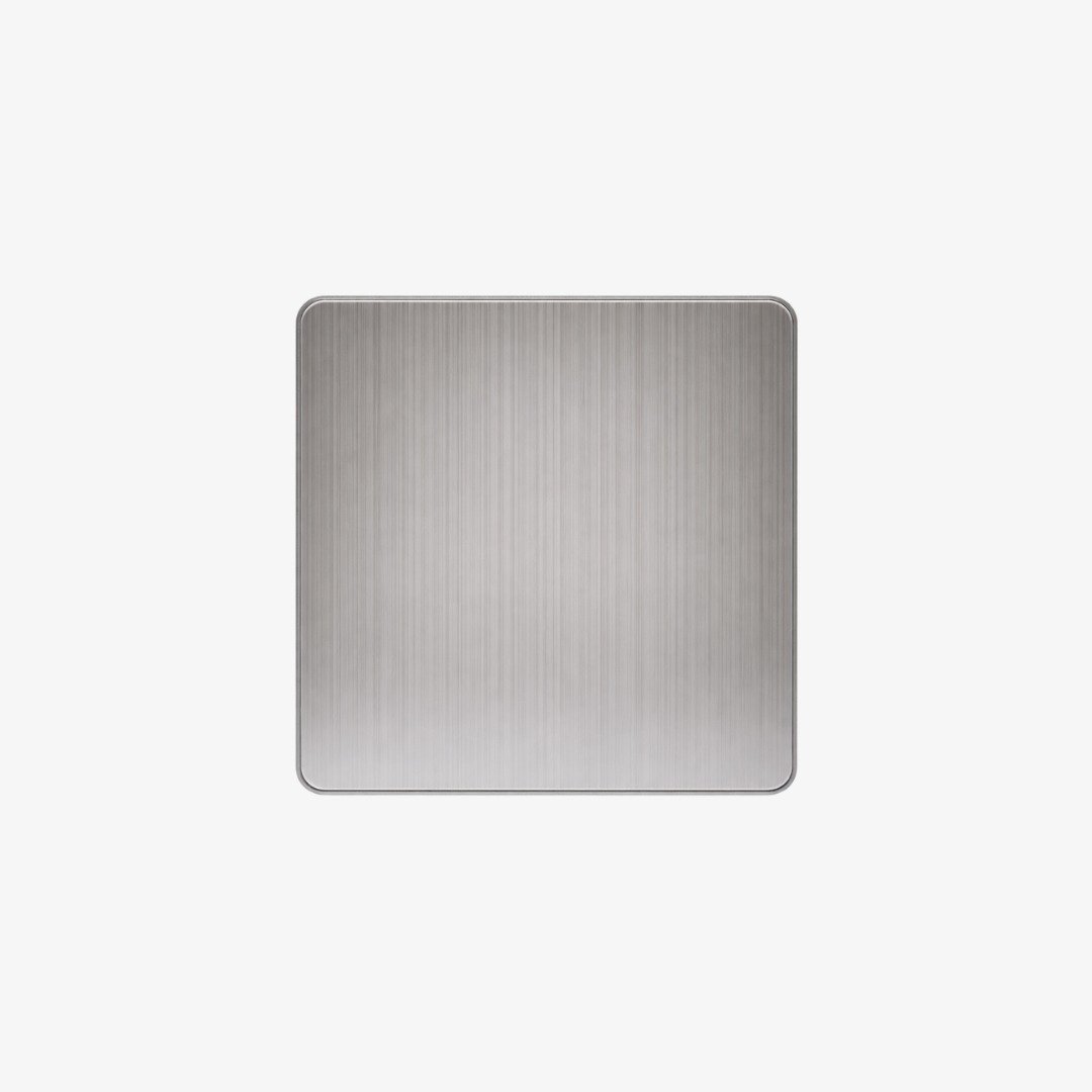 1-Gang Light Switch – Brushed Silver Finish