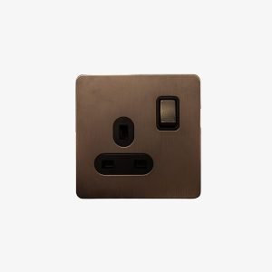 korix 13A Single Switched Socket – Bronze