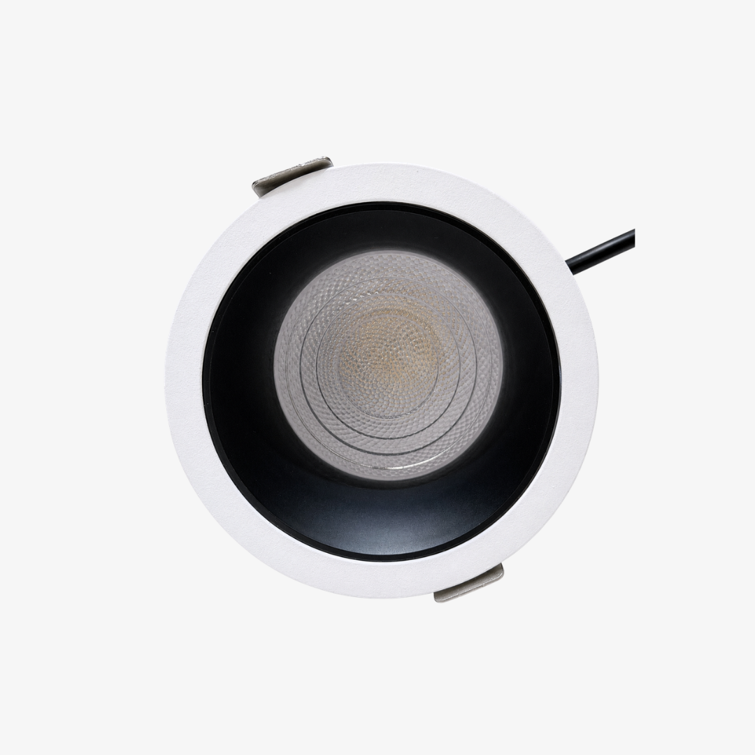 Axis Reflect Spotlight with deep black reflector and white trim