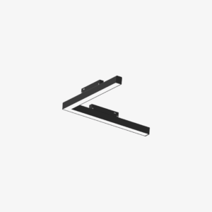 Surface Mounted Linear Light Linea Z 20W geometric black fixture