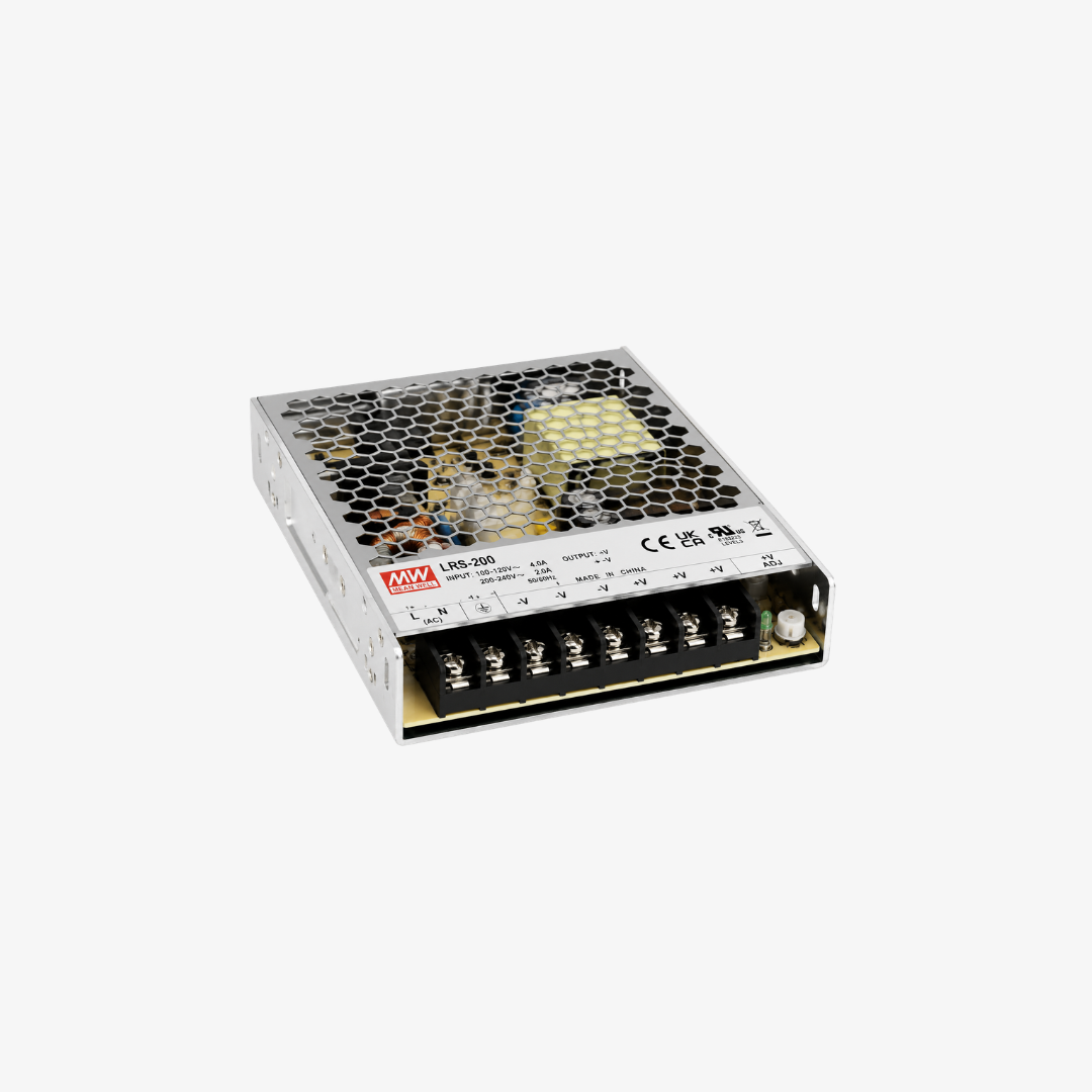 MEAN WELL LRS-200-24 24V 211.2W switching power supply with ventilated metal housing