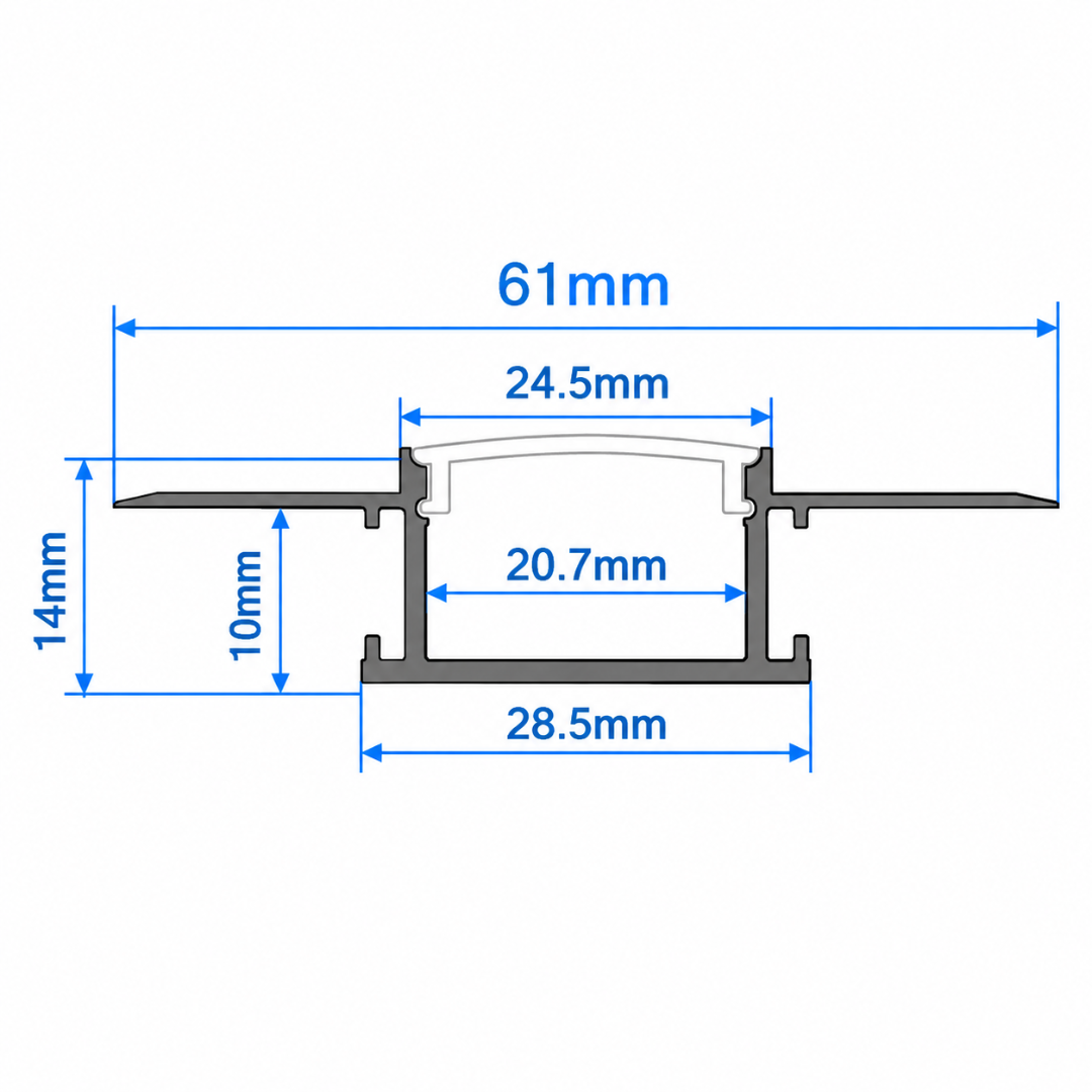 Linea Plaster-In Aluminium Profile - Image 2