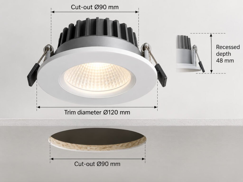 Downlight Cut-Out Size Guide for Replacements